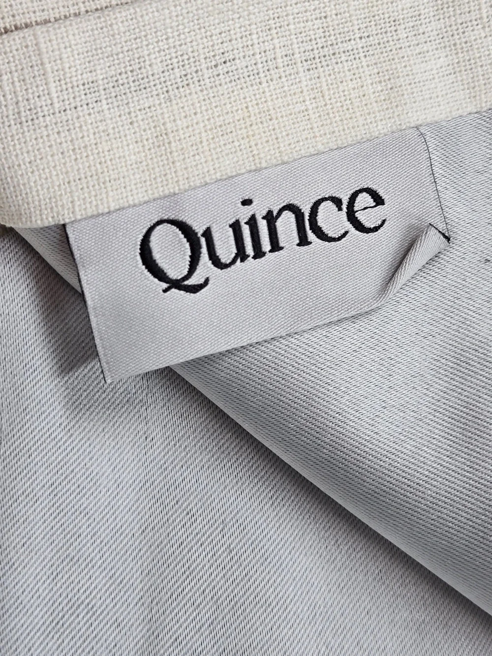 NWT QUINCE Set 2 48x96 Coastal Stripe Linen Cotton True Blackout Curtains 9294